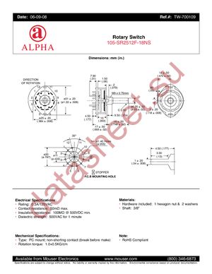 105-SR2512F-18NS datasheet  